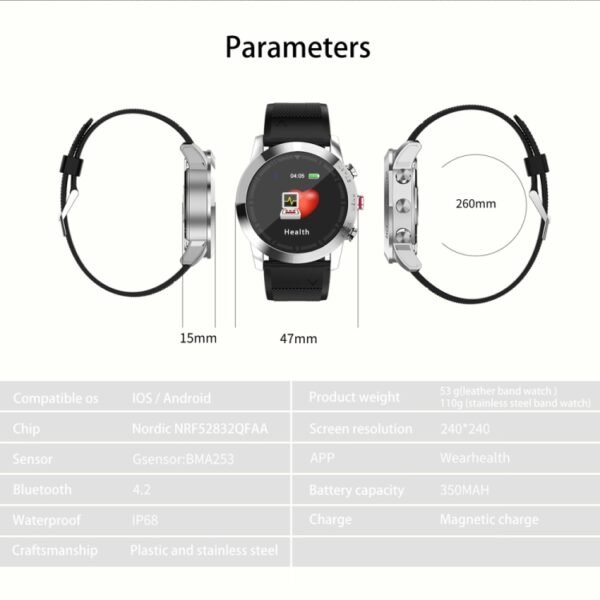 DTNO.1 S10 1.3 inches TFT Color Screen Smart Bracelet IP68 Waterproof, Leather Watchband, Support Call Reminder /Heart Rate Monitoring /Sleep Monitoring /Multi-sport Mode - Image 11