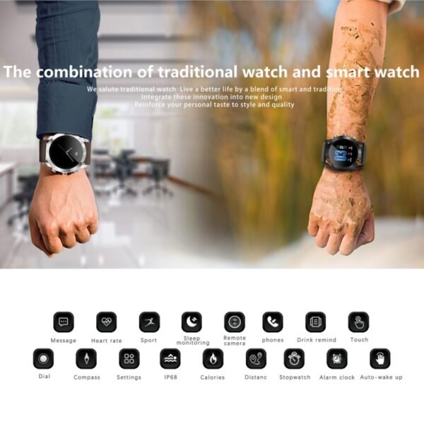 DTNO.1 S10 1.3 inches TFT Color Screen Smart Bracelet IP68 Waterproof, Leather Watchband, Support Call Reminder /Heart Rate Monitoring /Sleep Monitoring /Multi-sport Mode - Image 4