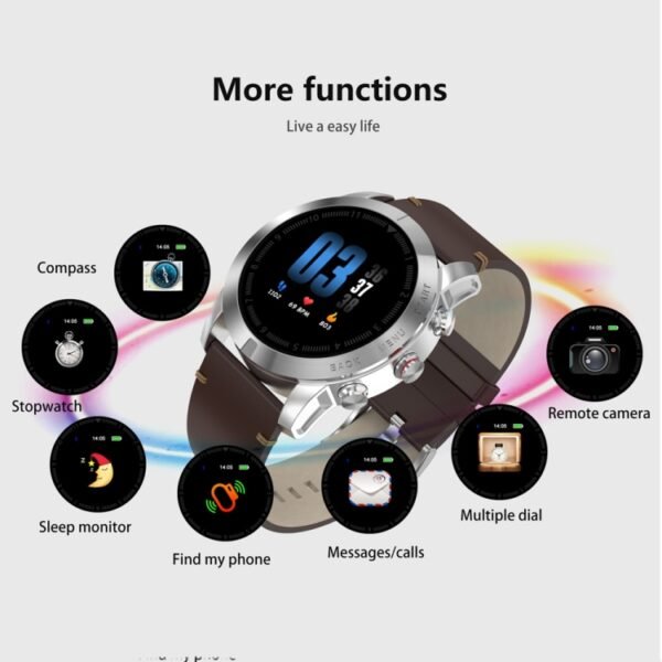 DTNO.1 S10 1.3 inches TFT Color Screen Smart Bracelet IP68 Waterproof, Leather Watchband, Support Call Reminder /Heart Rate Monitoring /Sleep Monitoring /Multi-sport Mode - Image 10