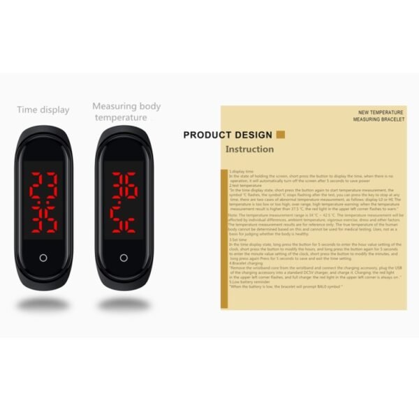 V8 Smart Temperature Monitoring Bracelet, Temperature Measurement Range: 30-45 Degrees Celsius - Image 6