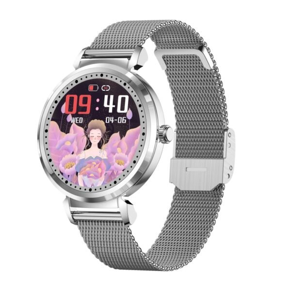 KC06 Women Menstrual Period Smart Watch Bracelet, Blood Pressure / Heart Rate Monitoring, Steel Strap