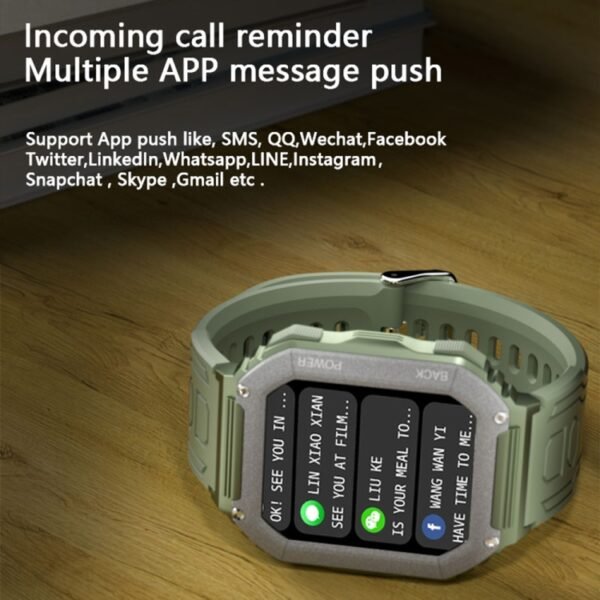 KR06 Waterproof Pedometer Sport Smart Watch, Support Heart Rate / Blood Pressure Monitoring / BT Calling - Image 4
