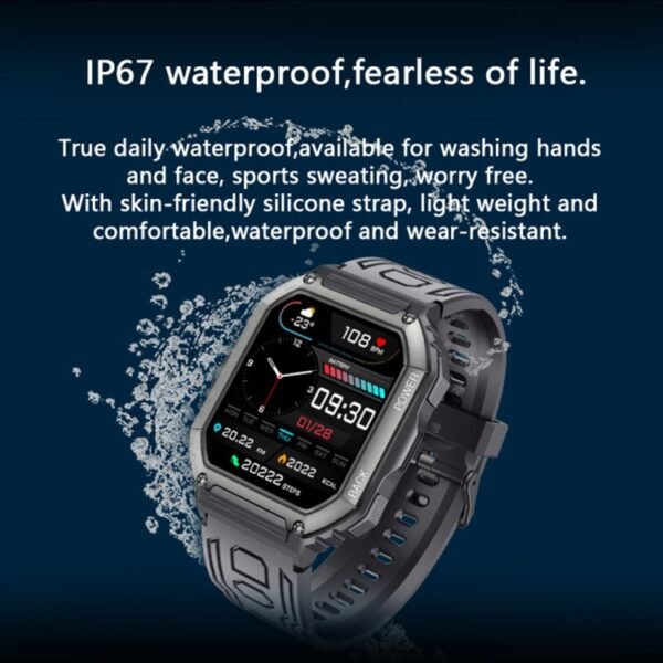 KR06 Waterproof Pedometer Sport Smart Watch, Support Heart Rate / Blood Pressure Monitoring / BT Calling - Image 9