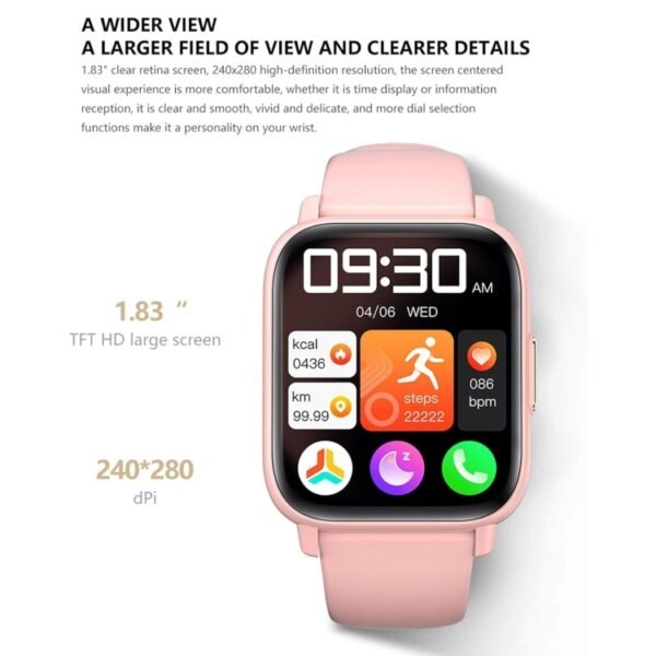 DM60 1.83 inch Waterproof Smart Watch, Support Body Temperature Monitoring / Heart Rate / Blood Oxygen / Blood Pressure Monitoring - Image 4