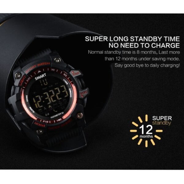 EX16 1.12 Inch FSTN LCD Full Angle Screen Display Sport Smart Watch, IP67 Waterproof, Support Pedometer / Stopwatch / Alarm / Notification Remind / Call Notify / Camera Remote Control / Calories Burned, Compatible with Android and iOS Phones - Image 12