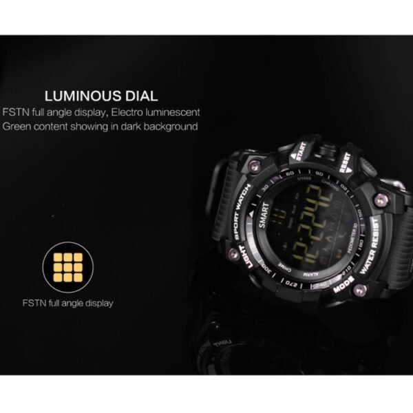 EX16 1.12 Inch FSTN LCD Full Angle Screen Display Sport Smart Watch, IP67 Waterproof, Support Pedometer / Stopwatch / Alarm / Notification Remind / Call Notify / Camera Remote Control / Calories Burned, Compatible with Android and iOS Phones - Image 13