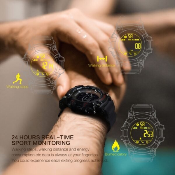 EX16 1.12 Inch FSTN LCD Full Angle Screen Display Sport Smart Watch, IP67 Waterproof, Support Pedometer / Stopwatch / Alarm / Notification Remind / Call Notify / Camera Remote Control / Calories Burned, Compatible with Android and iOS Phones - Image 14