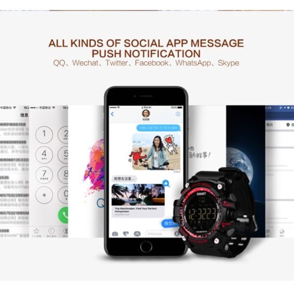 EX16 1.12 Inch FSTN LCD Full Angle Screen Display Sport Smart Watch, IP67 Waterproof, Support Pedometer / Stopwatch / Alarm / Notification Remind / Call Notify / Camera Remote Control / Calories Burned, Compatible with Android and iOS Phones - Image 16