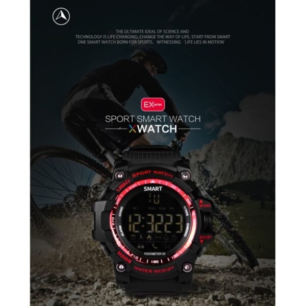 EX16 1.12 Inch FSTN LCD Full Angle Screen Display Sport Smart Watch, IP67 Waterproof, Support Pedometer / Stopwatch / Alarm / Notification Remind / Call Notify / Camera Remote Control / Calories Burned, Compatible with Android and iOS Phones - Image 6