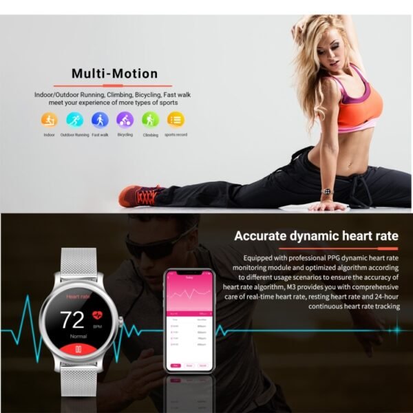 SMA-R2 1.3 inches IPS Screen Smart Watch IP65 Waterproof,Support Call /Message Reminder /Dual-mode Bluetooth 3.0 + 4.0/ Sleeping Monitoring /Sedentary Reminder - Image 5