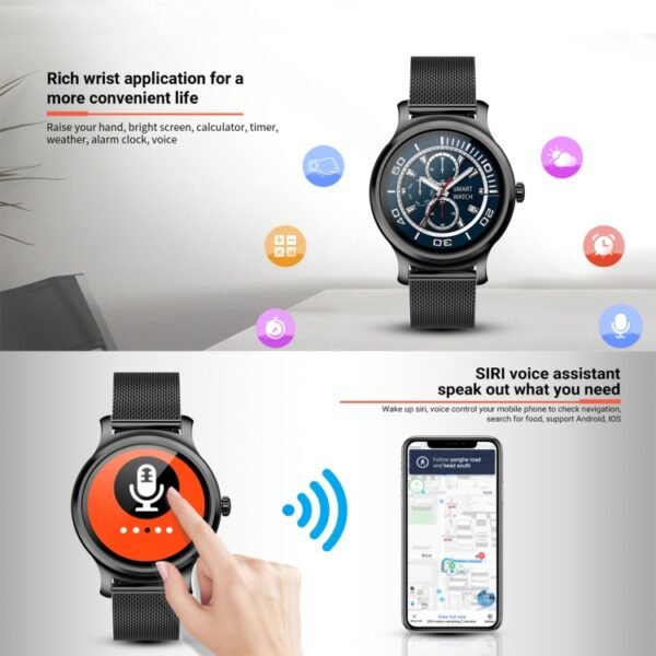 SMA-R2 1.3 inches IPS Screen Smart Watch IP65 Waterproof,Support Call /Message Reminder /Dual-mode Bluetooth 3.0 + 4.0/ Sleeping Monitoring /Sedentary Reminder - Image 8