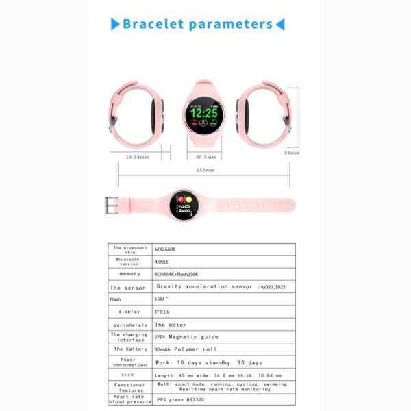 DK01 1.0 inch TFT Color Screen IP67 Waterproof Bluetooth Smartwatch, Support Call Reminder/ Heart Rate Monitoring /Blood Pressure Monitoring/ Sleep Monitoring - Image 10