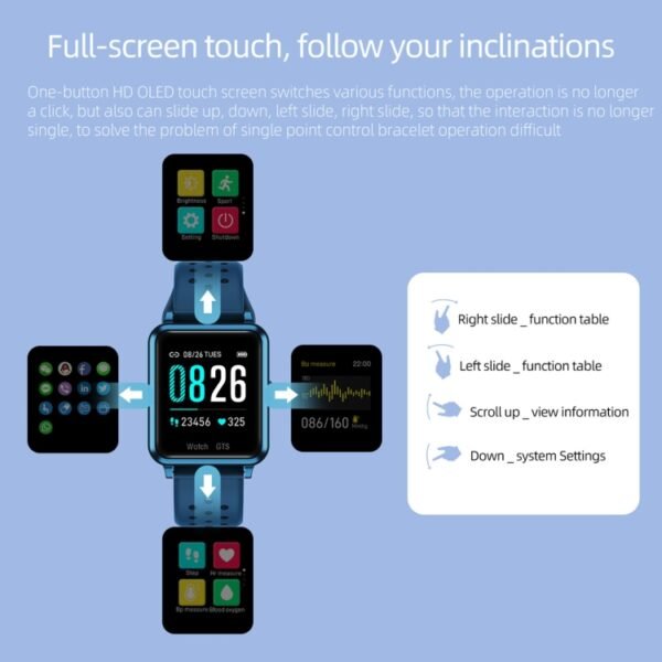 P8 1.3 inch IPS Color Screen Smart Watch, Support Heart Rate Monitoring / Blood Pressure Monitoring / Sleep Monitoring / Blood Oxygen Monitoring - Image 13
