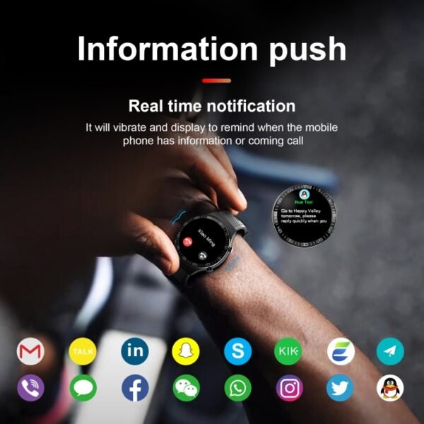 M88 Smart Watch for Men, Support Heart Rate / Blood Pressure / Oxygen Monitoring & Sleep Monitoring & Sedentary Reminder - Image 3