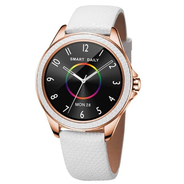 M6009 Glitter Leather Strap Fashion Smart Watch for Women, Support Heart Rate Monitoring & Pedometer & Sleep Monitoring & Calories - Image 2