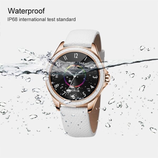 M6009 Glitter Leather Strap Fashion Smart Watch for Women, Support Heart Rate Monitoring & Pedometer & Sleep Monitoring & Calories - Image 4
