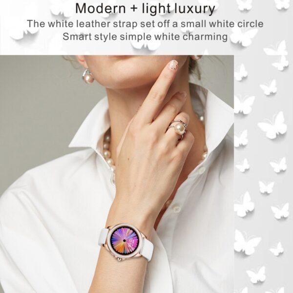 M6009 Glitter Leather Strap Fashion Smart Watch for Women, Support Heart Rate Monitoring & Pedometer & Sleep Monitoring & Calories - Image 5