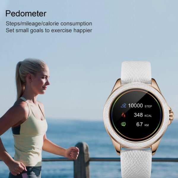 M6009 Glitter Leather Strap Fashion Smart Watch for Women, Support Heart Rate Monitoring & Pedometer & Sleep Monitoring & Calories - Image 7