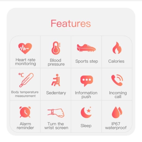 T98 1.4 inch Color Screen Smart Watch, IP67 Waterproof, Support Body Temperature Measurement / Heart Rate Monitoring / Blood Pressure Monitoring / Sedentary Reminder / Calories - Image 12