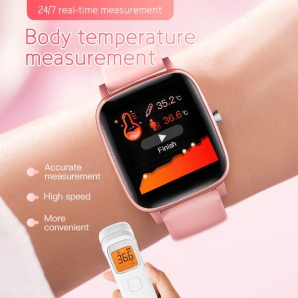 T98 1.4 inch Color Screen Smart Watch, IP67 Waterproof, Support Body Temperature Measurement / Heart Rate Monitoring / Blood Pressure Monitoring / Sedentary Reminder / Calories - Image 3