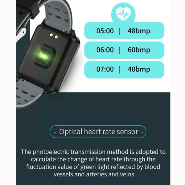 P2 1.3 inch IPS Color Screen IP67 Waterproof Smart Watch Wristband,Support Message Reminder / Heart Rate Monitor / Blood Oxygen Monitoring / Blood Pressure Monitoring/ Sleeping Monitoring - Image 5