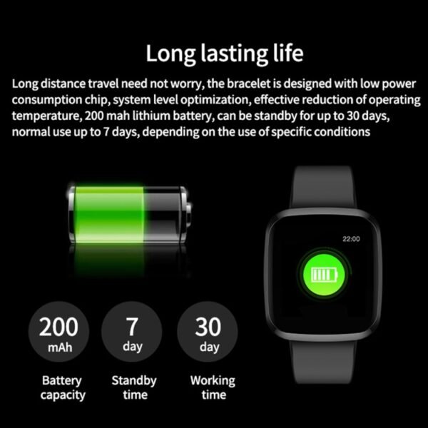 P3 1.3 inch IPS Color Screen IP68 Waterproof Smart Watch Wristband,Support Message Reminder / Heart Rate Monitor / Blood Oxygen Monitoring / Blood Pressure Monitoring/ Sleeping Monitoring - Image 10