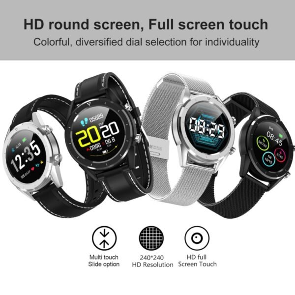 DT28 1.54inch IP68 Waterproof Silicone Strap Smartwatch Bluetooth 4.2, Support Incoming Call Reminder / Blood Pressure Monitoring / Watch Payment - Image 4