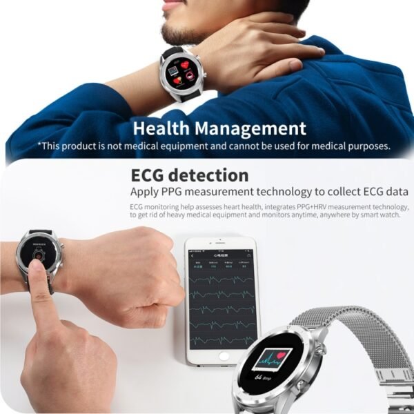 DT28 1.54inch IP68 Waterproof Silicone Strap Smartwatch Bluetooth 4.2, Support Incoming Call Reminder / Blood Pressure Monitoring / Watch Payment - Image 5