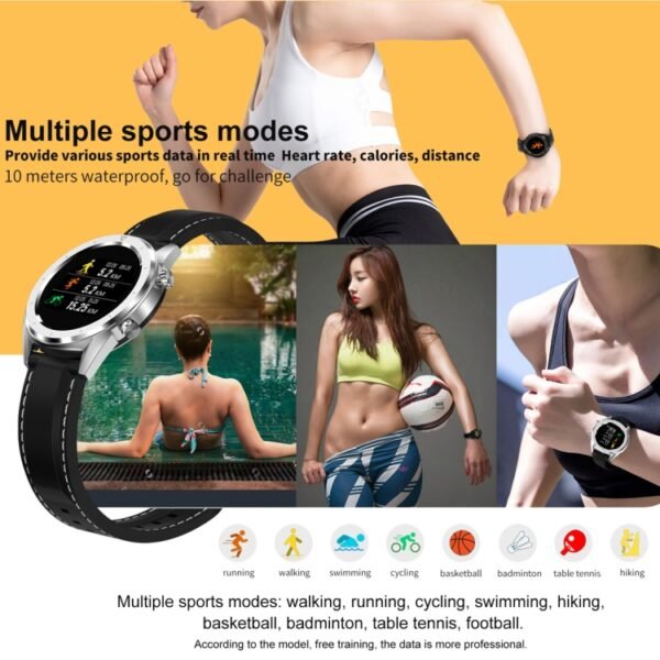 DT28 1.54inch IP68 Waterproof Silicone Strap Smartwatch Bluetooth 4.2, Support Incoming Call Reminder / Blood Pressure Monitoring / Watch Payment - Image 8