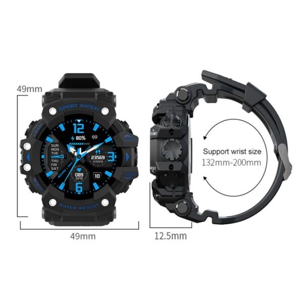 LC11 1.28 inch TFT Screen Outdoor Sports Smart Watch, IP68 Waterproof Support Heart Rate & Blood Pressure Monitoring - Image 2