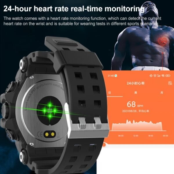 LC11 1.28 inch TFT Screen Outdoor Sports Smart Watch, IP68 Waterproof Support Heart Rate & Blood Pressure Monitoring - Image 4