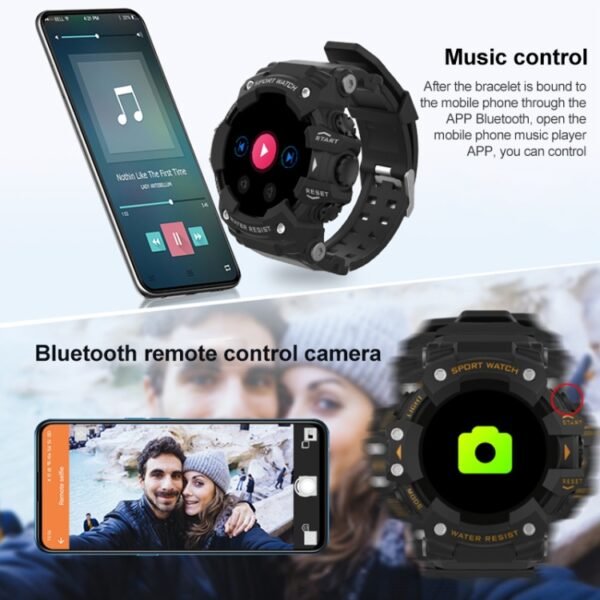 LC11 1.28 inch TFT Screen Outdoor Sports Smart Watch, IP68 Waterproof Support Heart Rate & Blood Pressure Monitoring - Image 6
