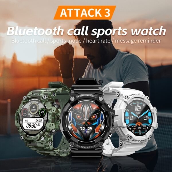 LOKMAT ATTACK 3 1.28 inch TFT Screen Sports Fitness Smart Watch, Support Bluetooth Call, ATTACK 3 - Image 2