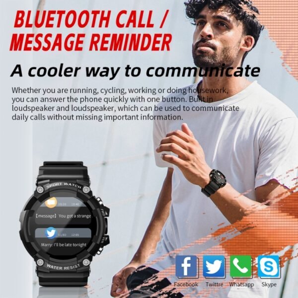 LOKMAT ATTACK 3 1.28 inch TFT Screen Sports Fitness Smart Watch, Support Bluetooth Call, ATTACK 3 - Image 5