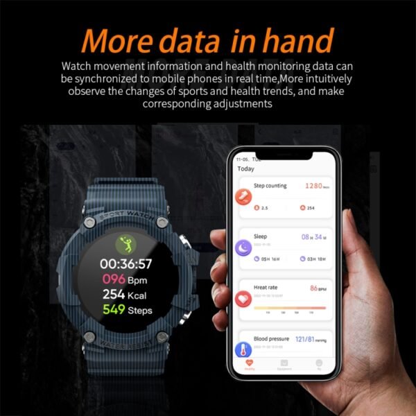LOKMAT ATTACK 3 1.28 inch TFT Screen Sports Fitness Smart Watch, Support Bluetooth Call, ATTACK 3 - Image 7