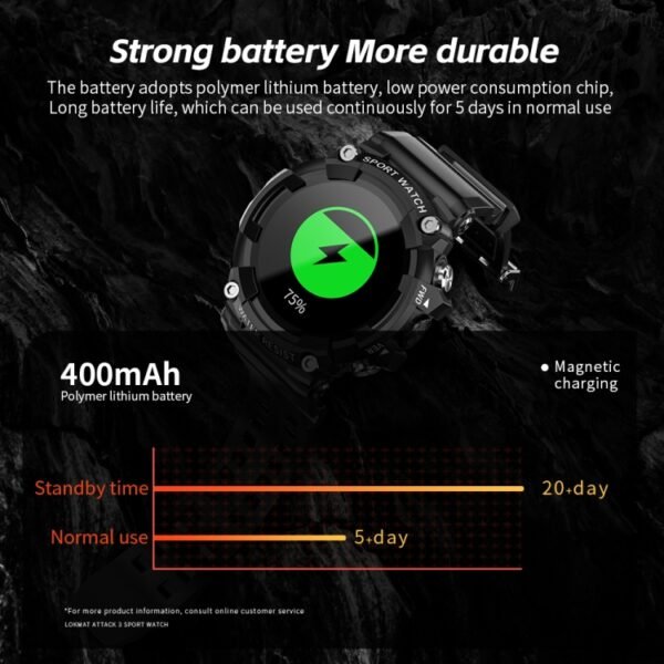 LOKMAT ATTACK 3 1.28 inch TFT Screen Sports Fitness Smart Watch, Support Bluetooth Call, ATTACK 3 - Image 10