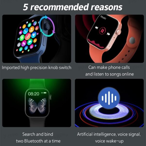 T500+MAX 1.69 inch HD Screen Smart Wristband, Support Bluetooth Calling/Heart Rate Monitoring - Image 4