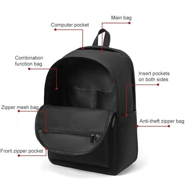 cxs-8106 Multifunctional Oxford Laptop Bag Backpack - Image 4