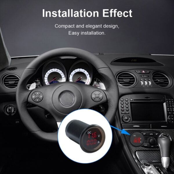 B3613  IP67 Waterproof Car Modification 4.5-30V Voltmeter + Ammeter - Image 11