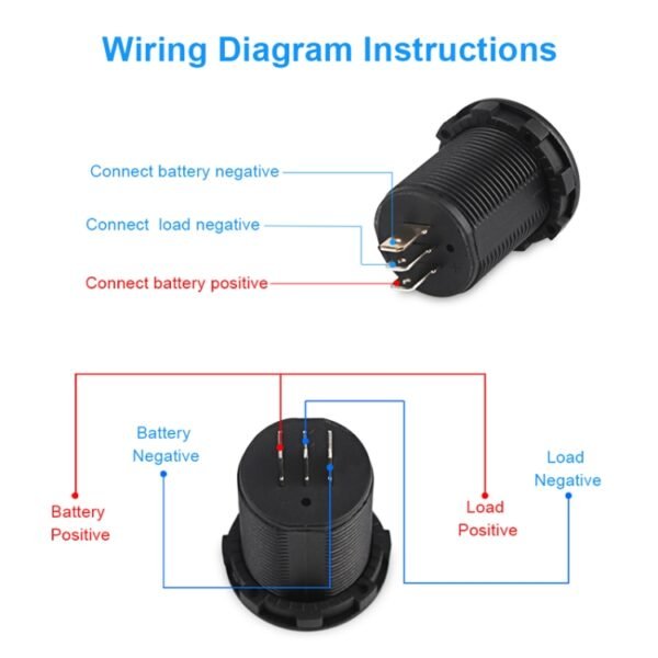 B3613  IP67 Waterproof Car Modification 4.5-30V Voltmeter + Ammeter - Image 9