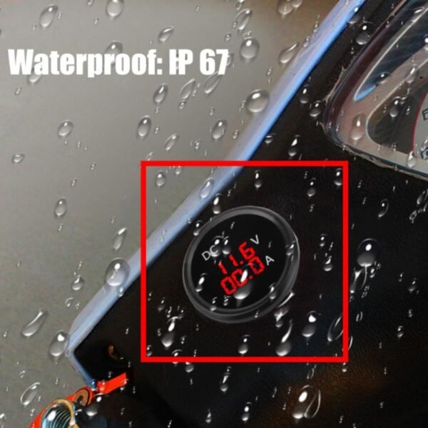 B3613  IP67 Waterproof Car Modification 4.5-30V Voltmeter + Ammeter - Image 10