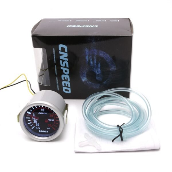 52mm 12V Universal Car Modified LED White Light Turbo Boost Gauge - Image 6