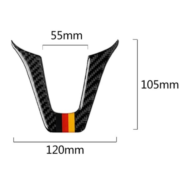 Car German Flag Carbon Fiber Steering Wheel Decorative Sticker for Mercedes-Benz - Image 2