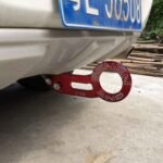 Benen Aluminum Alloy Rear Tow Towing Hook Trailer Ring for Universal Car Auto with Two Screw Holes, Red, Silver, Blue, Black, Gold, Purple