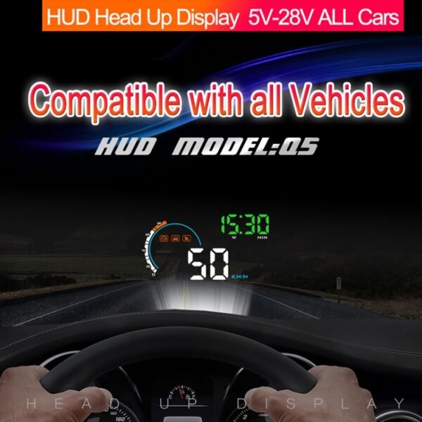 Q5 GPS 4 inch Vehicle-mounted Head Up Display Security System, Support Running Speed & Direction & Distance / Driving Kilometres / - Image 14