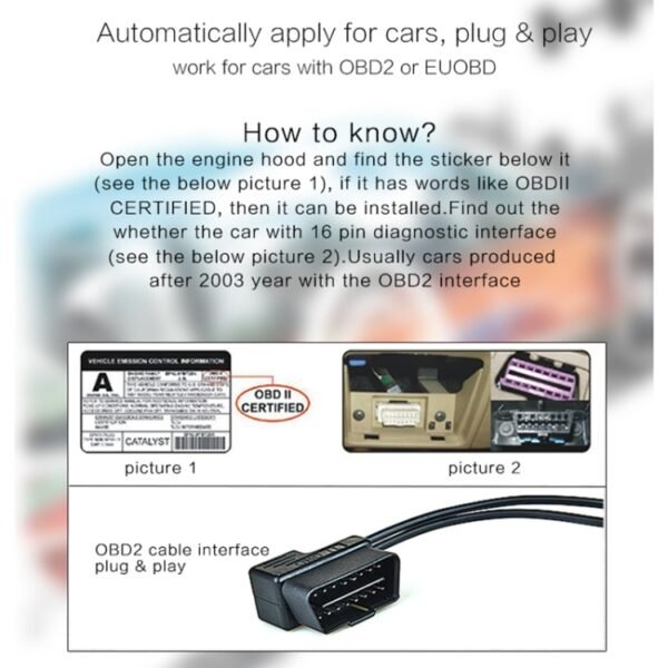 T100 OBD2 4 inch Vehicle-mounted Head Up Display Security System, Support Car Speed / Engine Revolving Speed Display / Instantaneous Fuel Consumption / Detection and Elimination Fault Code - Image 12
