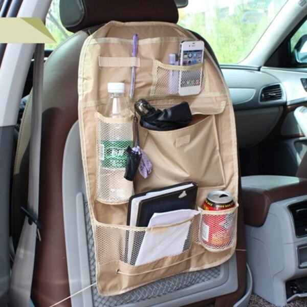 Auto Car Seat Back Organizer Car Seat Hanging Bag Storage for Drinks Cups Phones and Other Items - Image 6