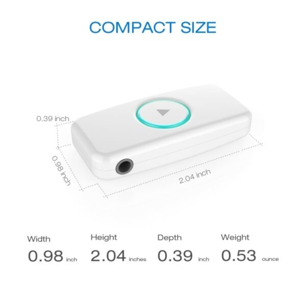 Doosl DSER102 Mini Car Bluetooth Wireless Music Receiver with 3.5mm Stereo Input Jack, DSER102 - Image 6