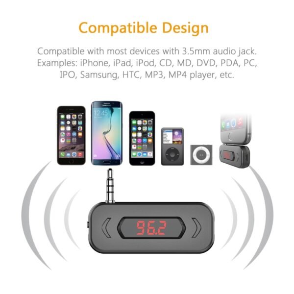 Doosl DSER116 Multifunctional Car FM Transmitter Wireless Music Receiver with 3.5mm Jack & LCD Display, Support Hands-free Call, DSER116 - Image 3