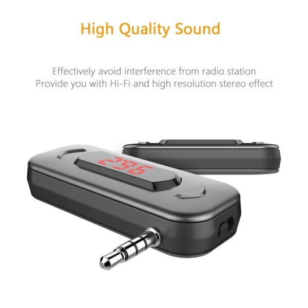 Doosl DSER116 Multifunctional Car FM Transmitter Wireless Music Receiver with 3.5mm Jack & LCD Display, Support Hands-free Call, DSER116 - Image 5